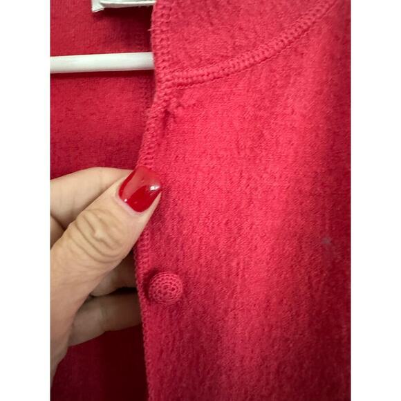 Talbots Women's Pink Button Front Cardigan Sweater Size Large 100% wool - Picture 3 of 8